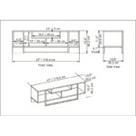 Βάση τηλεόρασης Asal 120 Black 120x35 2x40 2 ed8077 - Image 2