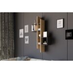 Ραφιέρα Emse Sapphire δρυς ανθρακί μελαμίνη 53 8x19 6x108εκ ed8091 - Image 5