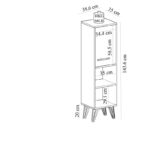 Ντουλάπι November άσπρο μελαμίνη 38 6x35x143 6εκ ed8124 - Image 2