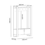 Έπιπλο εισόδου Alvina ανθρακί μελαμίνη 100x35x180εκ ed813 - Image 2