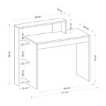 Γραφείο Adell μελαμίνη Oak 95x45x117cm ed8164 - Image 2