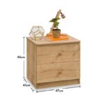 Κομοδίνο Mocha 47x46x41cm μελαμίνη ed8172 - Image 2