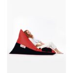 Πουφ κρεβάτι Pyramid Large Double αδιάβροχο ύφασμα κόκκινο 145x35cm ed8180 - Image 4