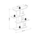 Ράφι τοίχου Karbon άσπρη oak μελαμίνη 88x20x89cm ed8199 - Image 2