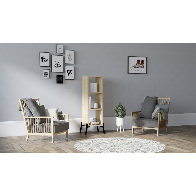 8217_0-800x800 Βιβλιοθήκη Gordes Sapphire μελαμίνη 30x30x101εκ ed8217 - Image 1