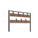 Έπιπλο εισόδου Kia δρυς μελαμίνη μεταλλικό πλαίσιο 86x30x172εκ ed825 - Image 3