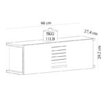 Ράφι Rafdawn καρυδί μελαμίνη 90x27 4x29 2εκ ed8284 - Image 2