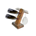 Ξύλινη βάση κρασιού Gablet καρυδί 25x15x35εκ ed8298