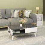 Τραπέζι σαλονιού Seul μαύρο άσπρο μελαμίνη 90x45x40εκ ed8301