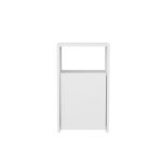 Κομοδίνο Vuoto λευκό χρώμα μελαμίνη 36x25 3x61 4cm ed8308 - Image 4