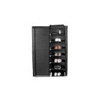 Ντουλάπα Bez μαύρο ύφασμα μεταλλικό πλαίσιο 96x40x146εκ ed8317 - Image 5