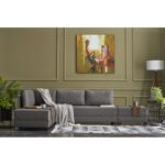 Γωνιακός καναπές κρεβάτι Fly Left καφέ 210x280x70cm ed831