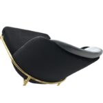 Σετ καρέκλας 4 τεμάχια Dore μαύρο χρυσό μέταλλο 54x55x86cm ed833 - Image 3