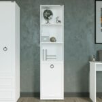 Βιβλιοθήκη Nic άσπρο μελαμίνη 45x24x185εκ ed8443