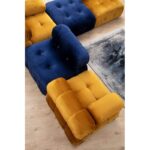 Σκαμπό Bubble Pouffe Velvet μπλε 95x65x45εκ ed8523 - Image 2
