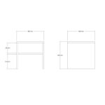 Βοηθητικό τραπέζι Morse Oak μελαμίνη 40x40cm ed8567 - Image 2