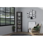 Βιβλιοθήκη Goreme ανθρακί μελαμίνη 45x30x160εκ ed8595