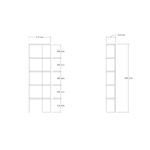 Βιβλιοθήκη Eze δρυς μελαμίνη 51x21x160εκ ed8607 - Image 2