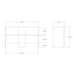 Ραφιέρα Reine ανθρακί μελαμίνη 93x31x56εκ ed8618 - Image 4