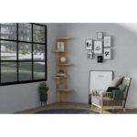 Βιβλιοθήκη Bled δρυς μελαμίνη 40x21 4x160εκ ed8624