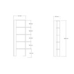 Βιβλιοθήκη Pucon δρυς μελαμίνη 53x23x160εκ ed8626 - Image 2