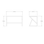 Γραφείο Marion Sapphire 120x60x75cm μελαμίνη ed8638 - Image 2