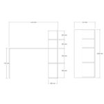 Γραφείο Linea Oak χρώμα 121x51x75cm μελαμι΄νη ed8646 - Image 2