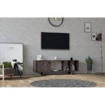 Έπιπλο τηλεόρασης Folsom καρυδί μελαμίνη 140x29x45cm ed8649