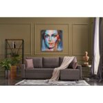 Γωνιακός καναπές Ece Right καφέ 242x90x88cm ed8737