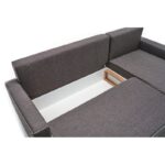 Γωνιακός καναπές Ece Right καφέ 242x90x88cm ed8737 - Image 5