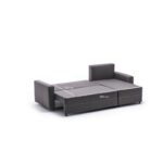 Γωνιακός καναπές Ece Right καφέ 242x90x88cm ed8737 - Image 4