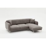 Γωνιακός καναπές Simena Right γκρι 266x133cm ed8780 - Image 4