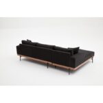 Γωνιακός καναπές Liva Left ανθρακί 287x171cm ed8782 - Image 4