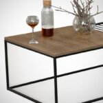 Τραπέζι σαλονιού Zinus Caucasian Oak μελαμίνη μεταλλικά πόδια 95x55x43εκ ed9096 - Image 5