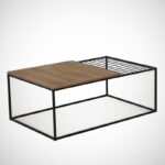 Τραπέζι σαλονιού Zinus Caucasian Oak μελαμίνη μεταλλικά πόδια 95x55x43εκ ed9096 - Image 3