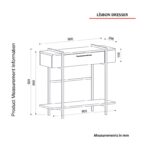 Κονσόλα Lisbon σκούρο γκρι μαύρο μάρμαρο μελαμίνη 90x29 6x82εκ ed914 - Image 2