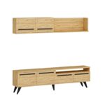 Έπιπλο τηλεόρασης Mono Atlantic Pine χρώμα 180x29 5x45 8cm ed9176 - Image 4