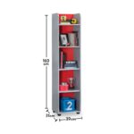 Βιβλιοθήκη Race γκρί μελαμίνη 39x31x160εκ ed9208 - Image 2