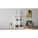 Βιβλιοθήκη Ikiz άσπρο μελαμίνη 100x25 8x187εκ ed920