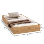 Κρεβάτι Mocha Pull out καρυδί μελαμίνη 93x24x194εκ ed9213 - Image 3