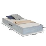 Κρεβάτι Trio 96X24x194cm μελαμίνη multicolor ed9229 - Image 2