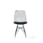 Καρέκλα Dark Metal μαύρη 53x45x82cm ed9234 - Image 3