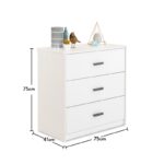 Συρταριέρα Wish άσπρο μελαμίνη 75 5x41 5x75 1εκ ed9238 - Image 2