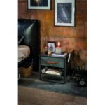 Κομοδίνο Dark Metal 54x40x52cm ed9240