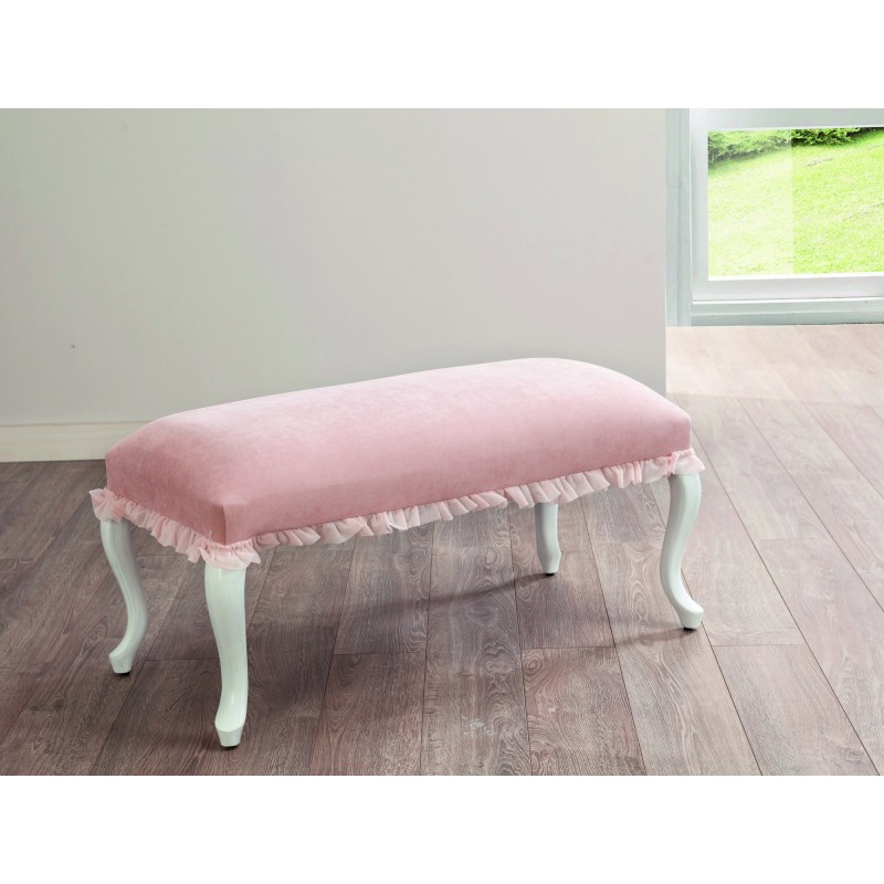 9249_0-800x800 Σκαμπό Dream Ottoman ροζ ξύλινα πόδια 92x43x45εκ ed9249 - Image 1