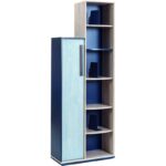 Βιβλιοθήκη Trio μελαμίνη 69x32x192cm ed9282 - Image 5