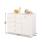 Συρταριέρα Baby Cotton άσπρο μελαμίνη 125x56x89εκ ed9291 - Image 3