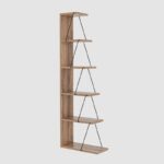 Βιβλιοθήκη Talos pine μαύρο χρώμα 150x50x22cm ed92 - Image 3