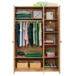 Ντουλάπα Mocha Wardrobe καρυδί μελαμίνη 137x56x197εκ ed9305 - Image 3