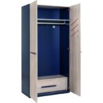 Ντουλάπα ρούχων δίφυλλη Trio 101x54x203cm μελαμίνη ed9317 - Image 3